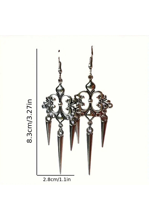 أقراط قوطية ذات طرف مدبب - 3