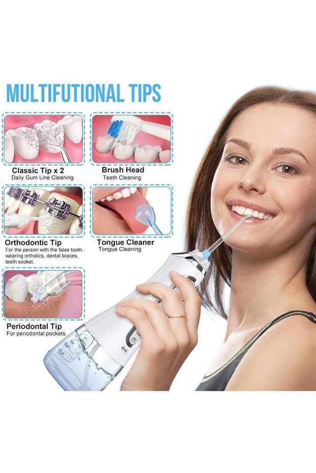 Water Flosser Cordless,Oral Irrigator Portable,Rechargeable Dental Flossers with 5 Modes
