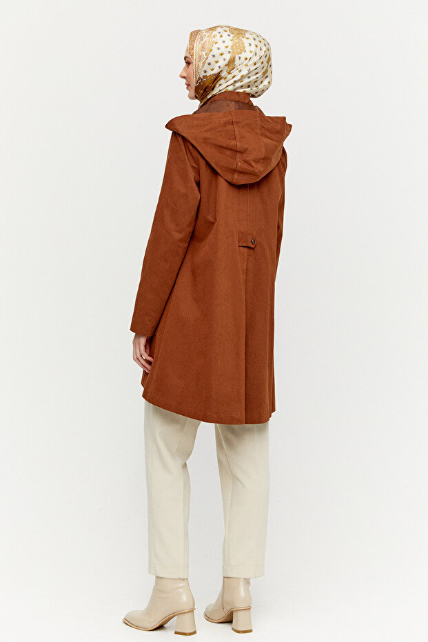 Çıkarılabilir Kapüşonlu Pamuklu Kap - 6