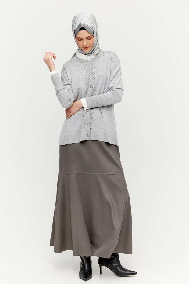 İncili Triko Hırka - 1