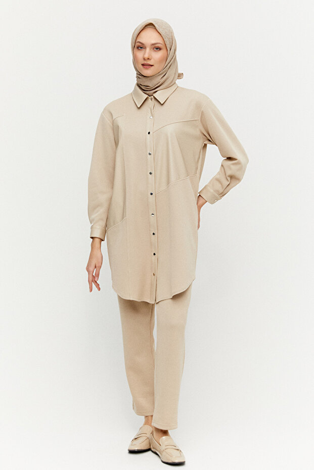 Rahat Kesim Örme Pantolon - 1