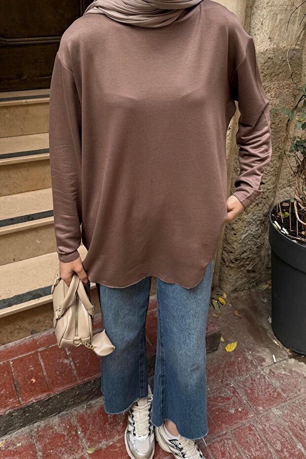 بيجامة أساسية باللون البني - 3