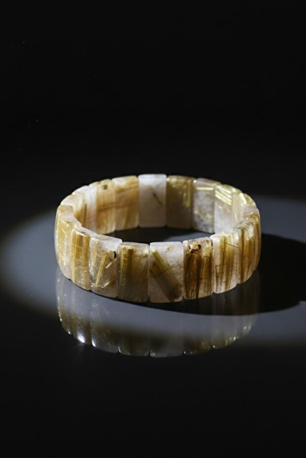 Rutilated Quartz Stone Bracelet Aaaa