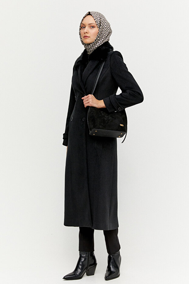 Kruvaze Kaşe Manto - 3