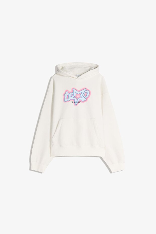 Baskılı kapüşonlu sweatshirt - 2