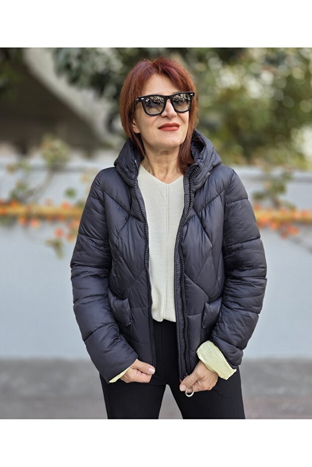 سترة منتفخة بغطاء للرأس - 2