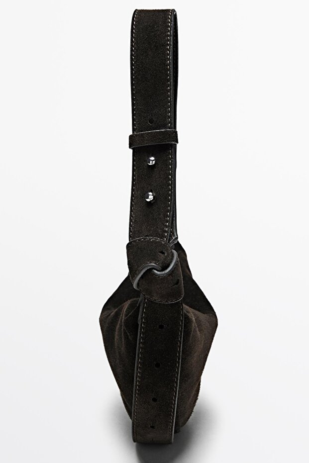 Süet deri mini çapraz askılı çanta - 3