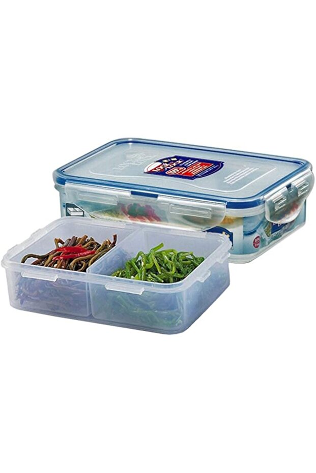 Rectangular Food Container - Divided, 550ml Capacity - 1