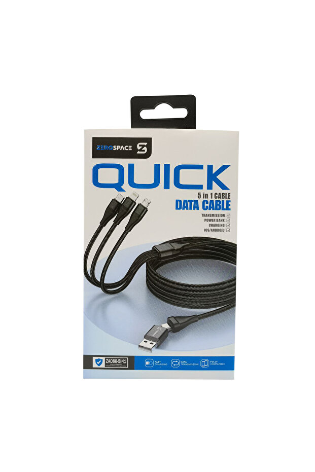 كابل بيانات شحن سريع متعدد الوظائف 3 في 2 - 6