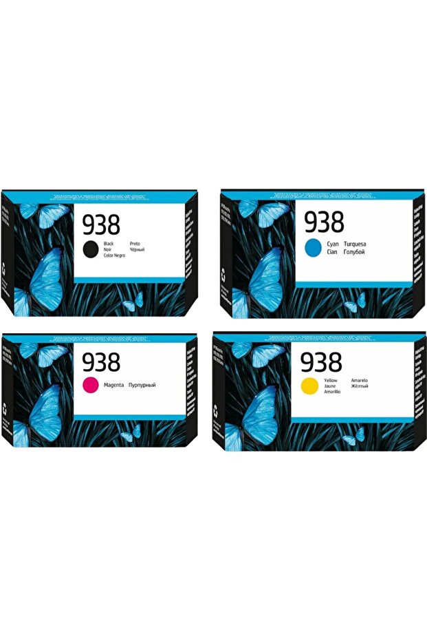 938 Ink Set of 4-Color for Officejet Pro 9730 9110 9120 9130 9720 Series Printers