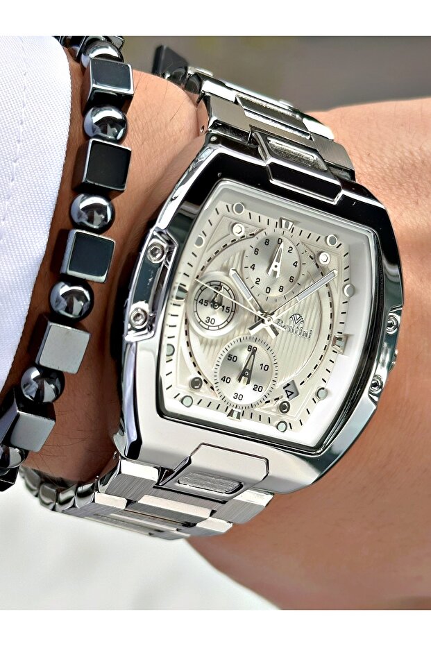 ساعة رجالية بتصميم مستطيل ووظائف متعددة - 2