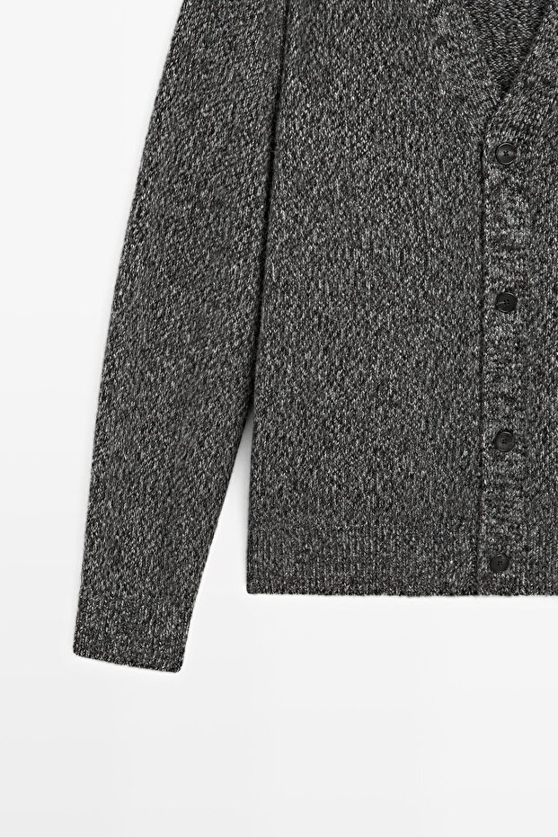 Yün karışımlı triko hırka - 7