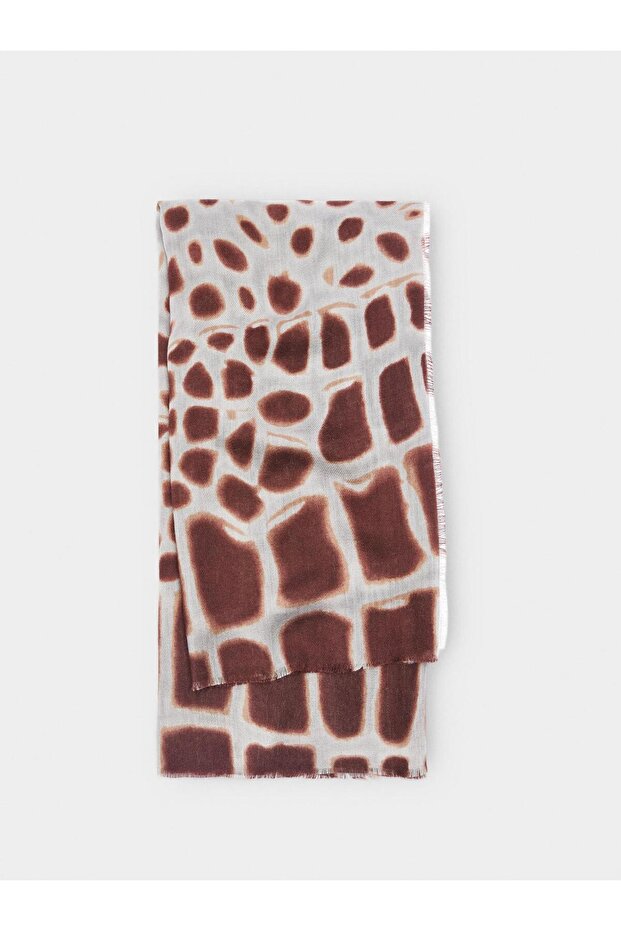 Yün Desenli Fular - 2