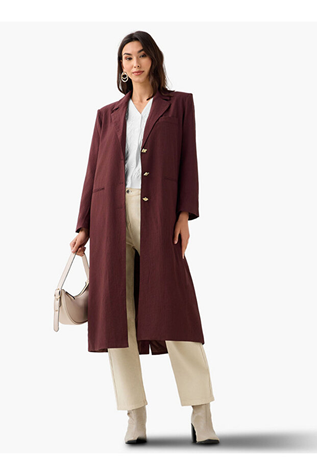 معطف عادي مع جيب - 2