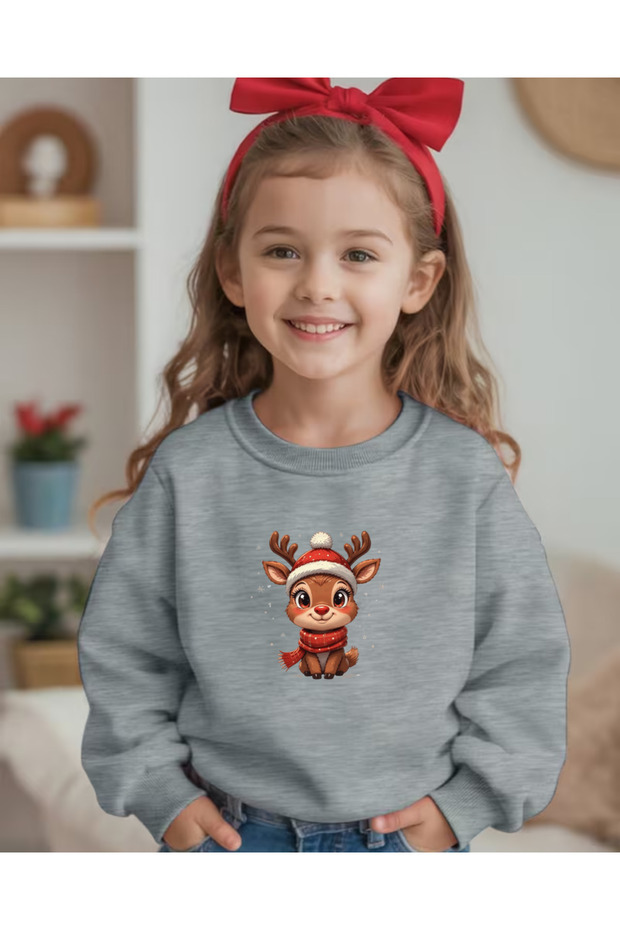 New Year's Themed Printed Long Sleeve T-Shirt for Children