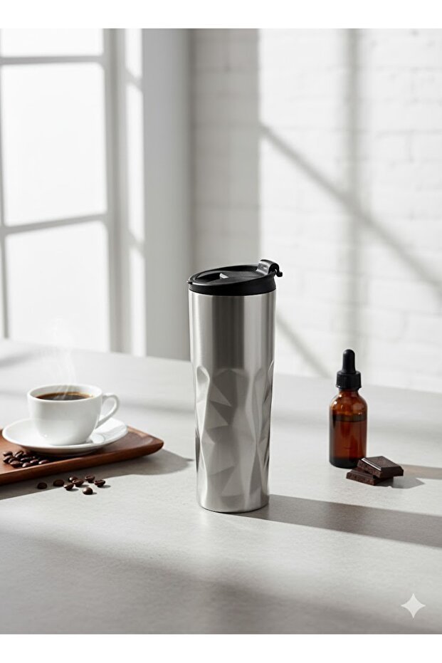 ترمس من الفولاذ المقاوم للصدأ بنقش البازلاء - 3