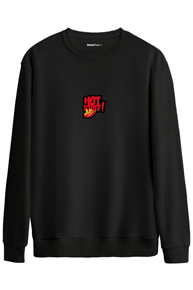 Hot Stuff Printed Crew Neck Oversized Sweatshirt