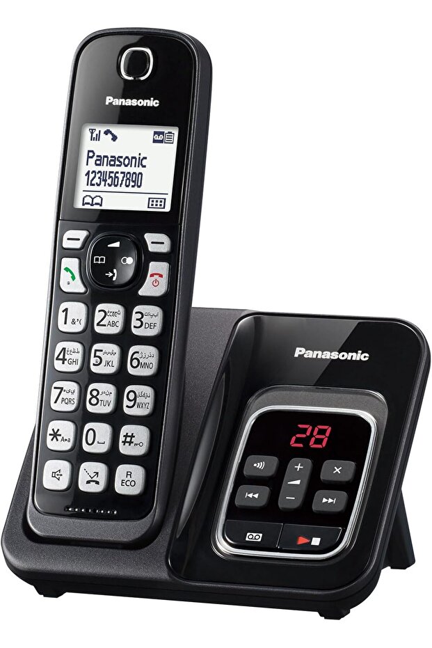 سماعة لاسلكية KX-TGD520UEB، أسود