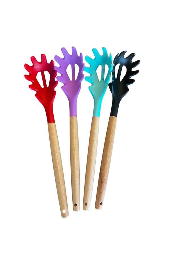 Bambu Saplı Silikon 11 Parça Mutfak Seti - 6