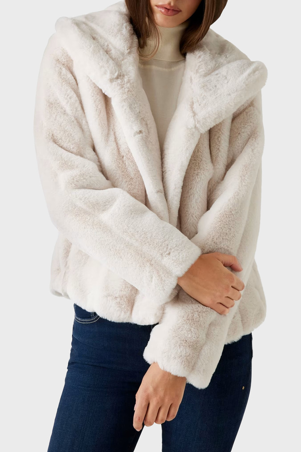 New Shophy Regular Fit Shawl Collar with Pocket Faux Faux Fur Coat W0Bl0Nwdch0 Coat W0Bl0N Wdch0 G9L9
