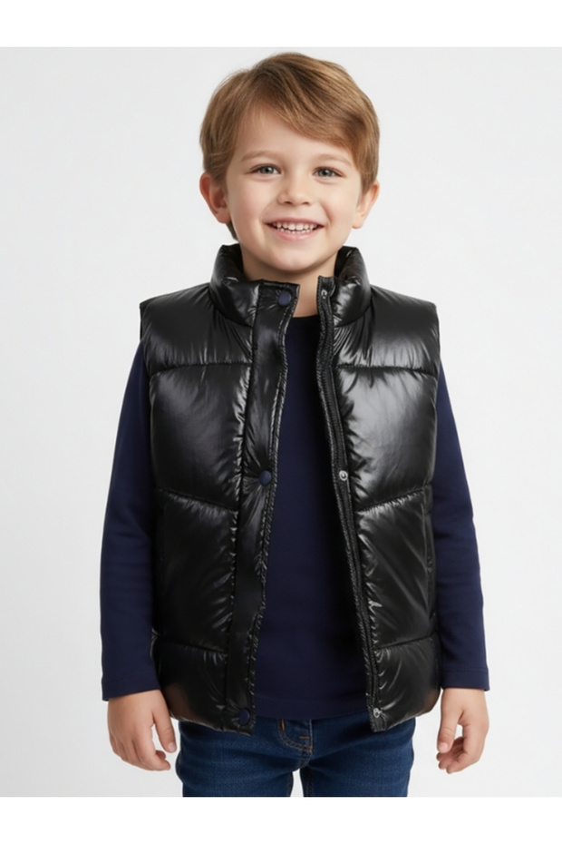 Basic Dik Yaka Kolsuz Şişme Yelek - 1