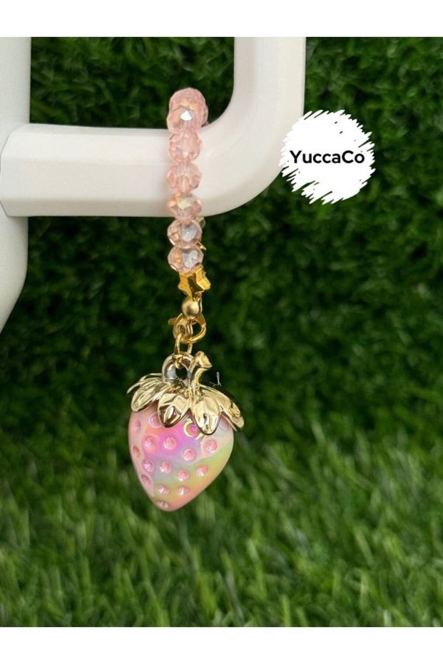 Strawberry Thermos Ornament/Strawberry Thermos Charm/Bag Charm