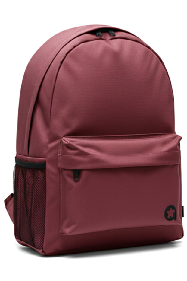 حقيبة ظهر ذات حجرتين باللون الأحمر الداكن - 2