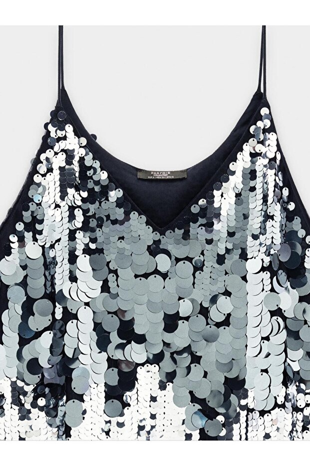 Kısa Payetli Elbise - 6