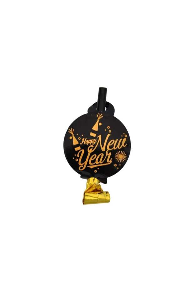 Kaynana Dili Party Whistle New Year's 6-Piece Black Gold