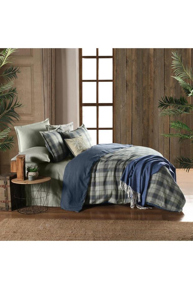 Kinross Flannel Prime Collection Single Duvet Cover Set Khaki