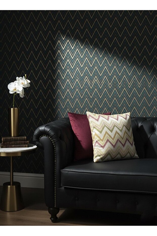 Zenith Zigzag Patterned Throw Pillow Cover - 7