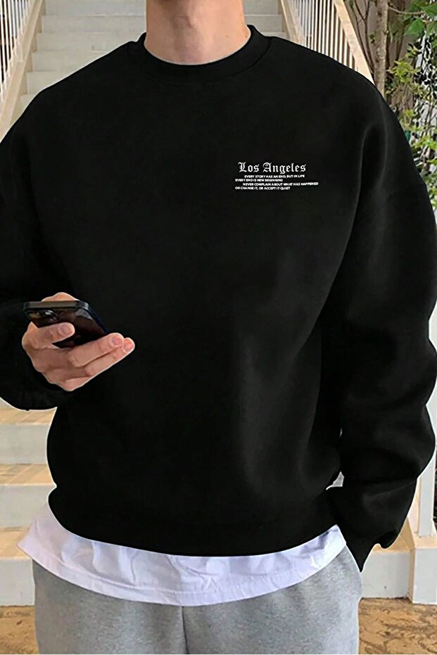 Unisex Polizei Back Printed Sweatshirt