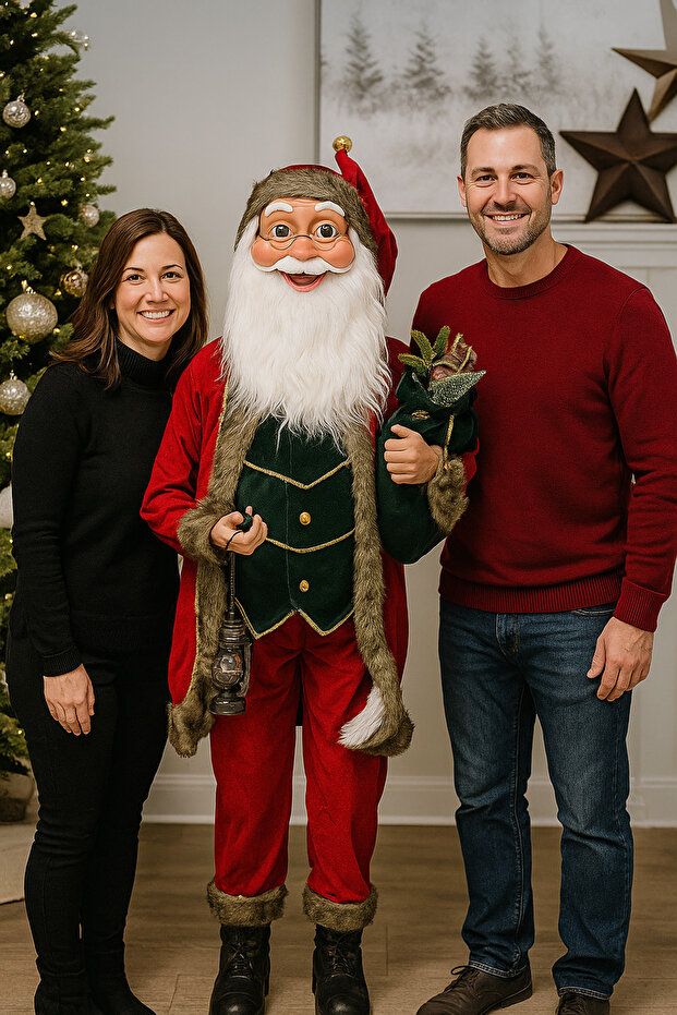 180 cm Luxury Santa Claus Figure – Standing Giant Size Special Design Christmas Decoration Model