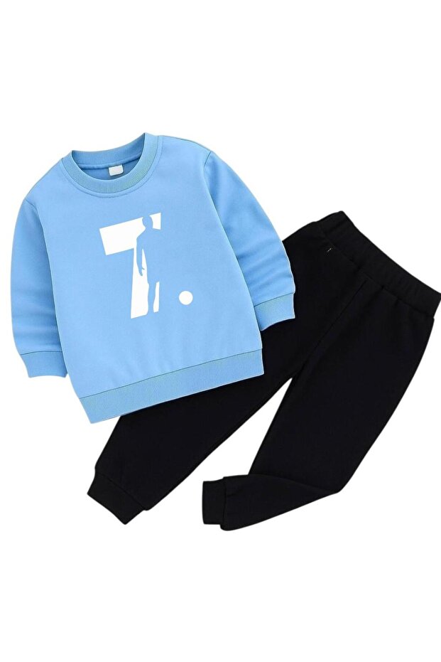 Football Player 7 Printed 3-Ply Children's Tracksuit Set