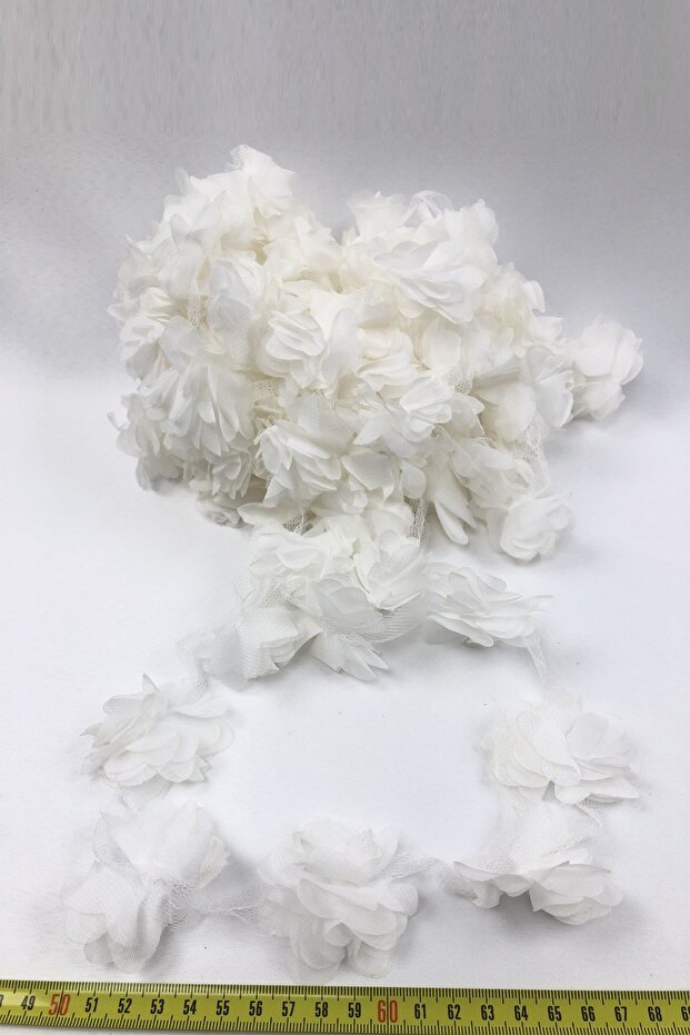 Laser Cut Flower, Decorative Flower Ribbon Tulle 5 Meters Long