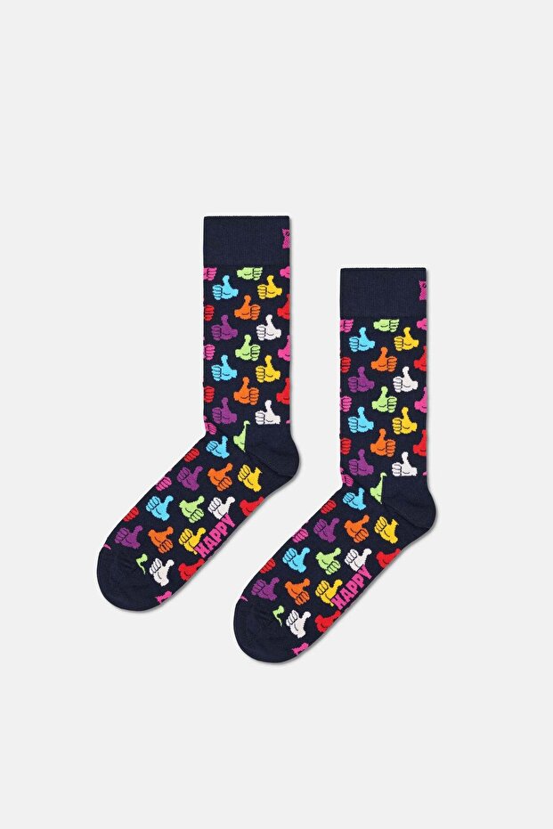 - Like Sign Patterned Cotton Socks - 1