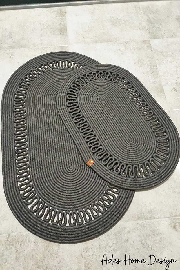 Jute 2-Piece Mat, Bathroom Mat, Door Mat, Balcony Mat, Mat Set, Gift, Dowry