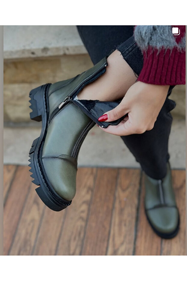 %100 DERİ KAR BOTU - 3