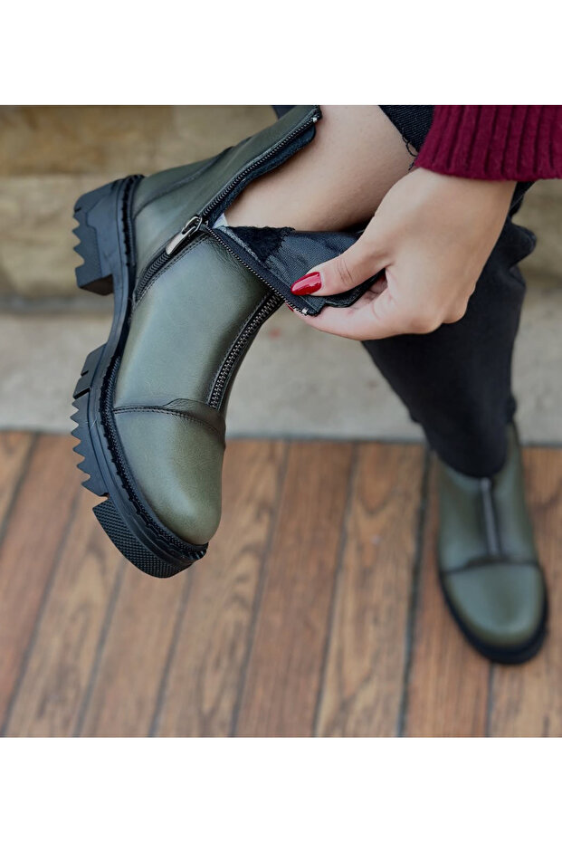 %100 DERİ KAR BOTU - 2