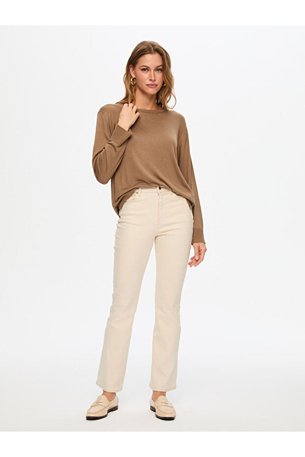 Bisiklet Yaka Basic Triko Bluz W26TRB021 - 1