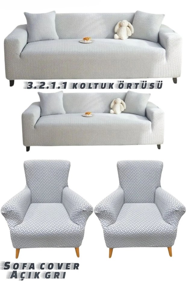 Lycra Seat Cover Set 3 2 1 1 Seat Cover Set Home Textile Product