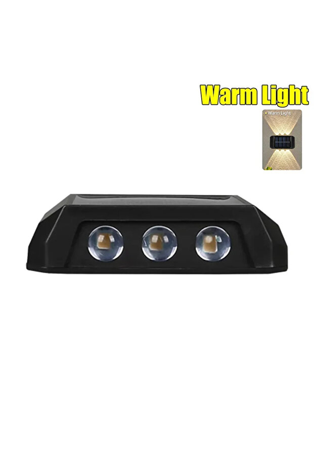 Warm light 6 wick Solar Wall Light IP65 Waterproof LED Safety Light Up Down Lighting Easy Install Ou