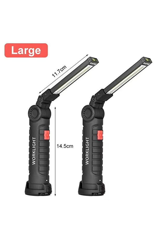 big 2PCS High Power LED Work Light 5 Lighting Mode Rechargeable Flashlight Inspection Lamp with Magn