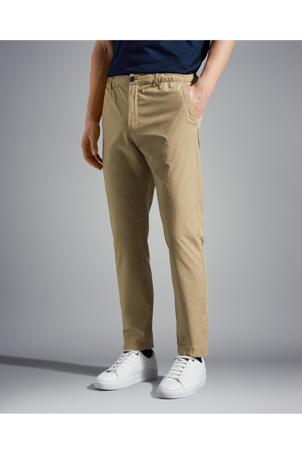 CHINO TROUSERS WITH COULISSE
