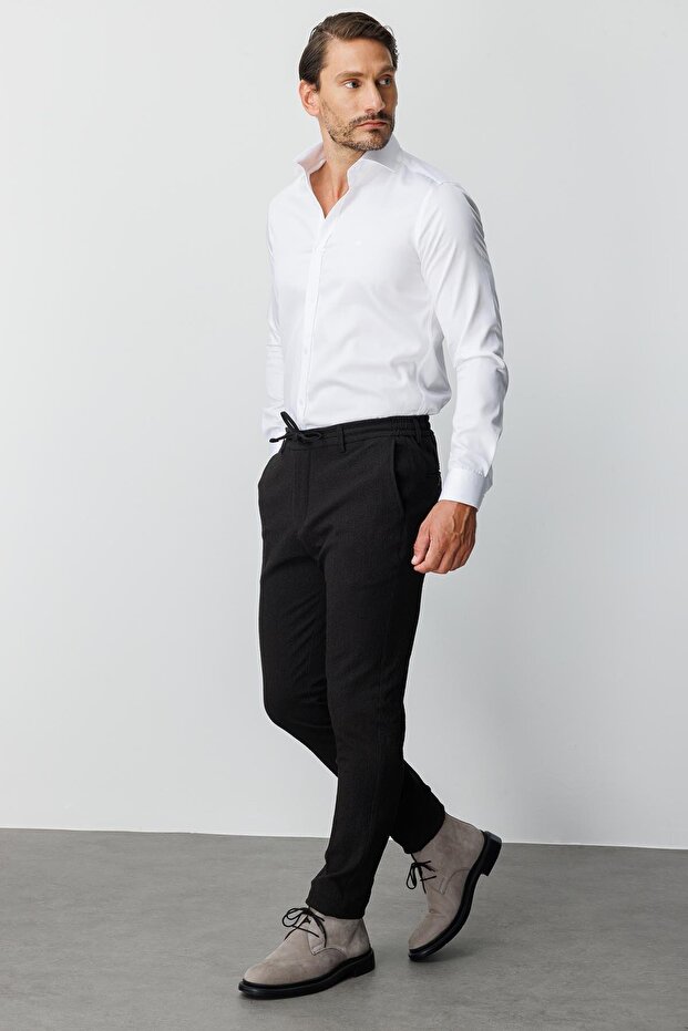 ERKEK SİYAH DYNAMIC FIT STD PANTOLON - 4
