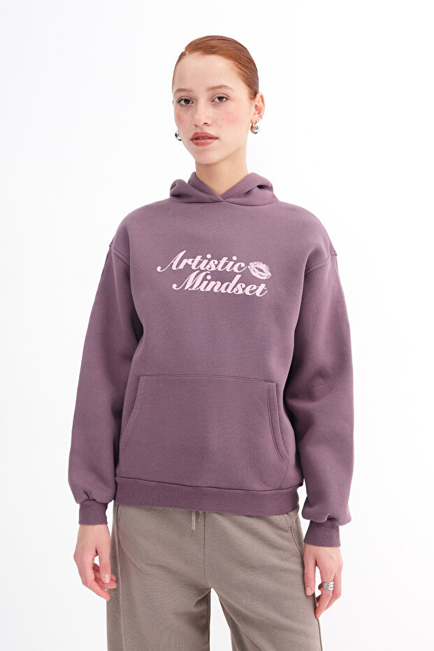 Baskılı Şardonlu Sweatshirt S1864 - 5