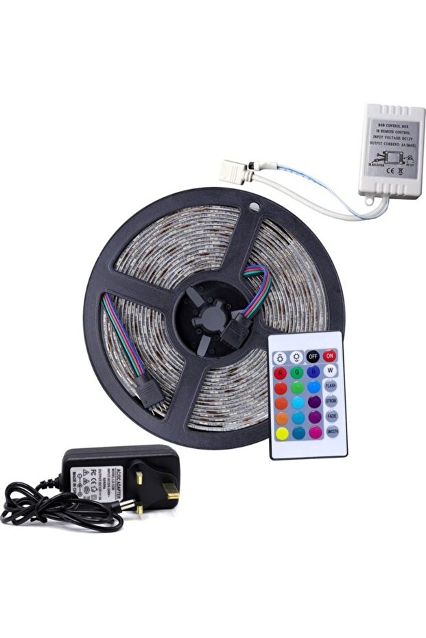 شريط إضاءة LED مرن متعدد الألوان مقاوم للماء بطول 5 أمتار