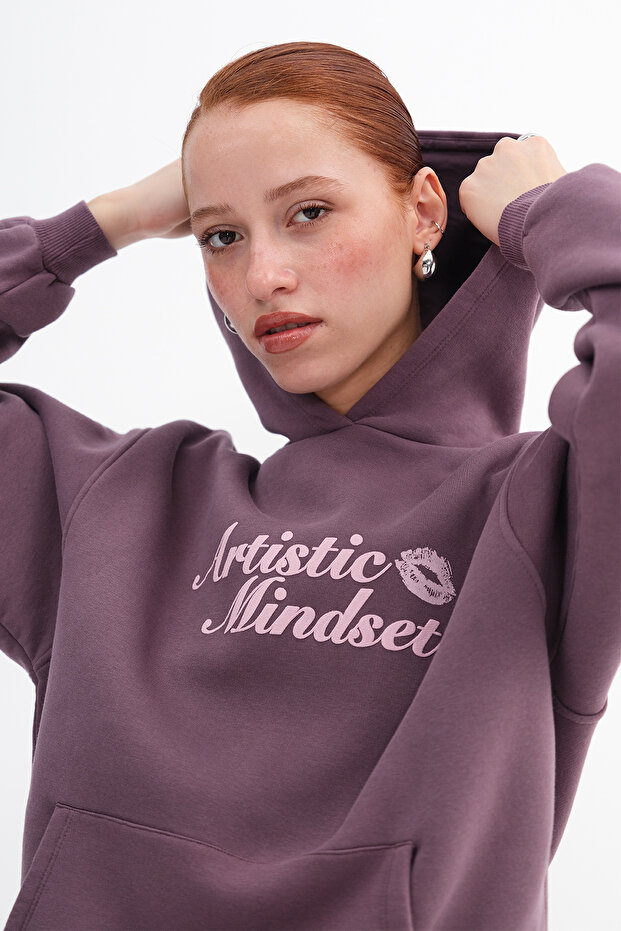 Baskılı Şardonlu Sweatshirt S1864 - 1