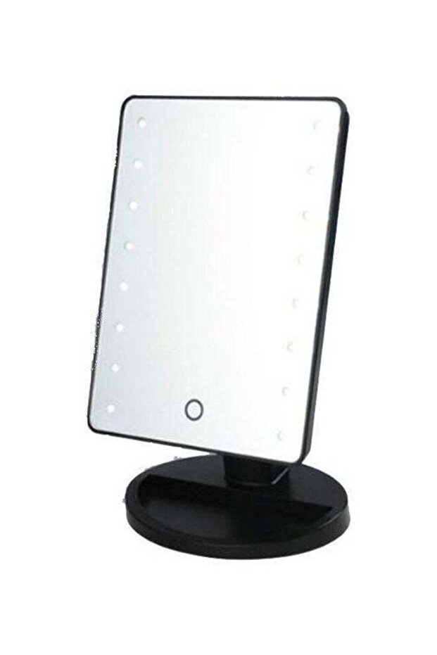 مرآة مكياج مع ضوء LED أسود - 1