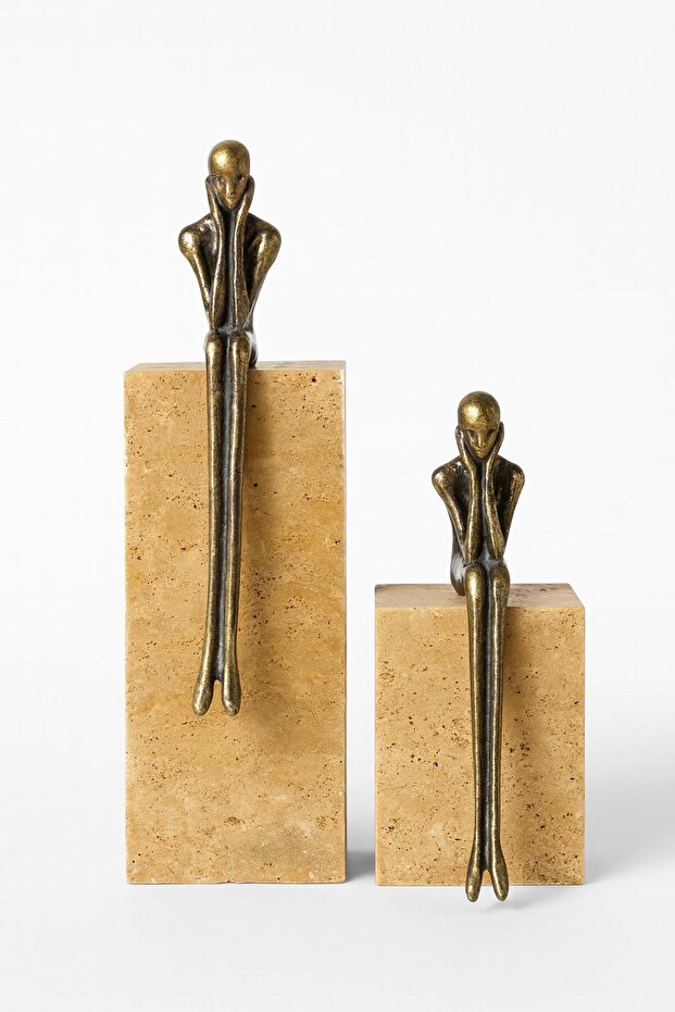 Düşünen figürlü 2'li dekoratif set - 3